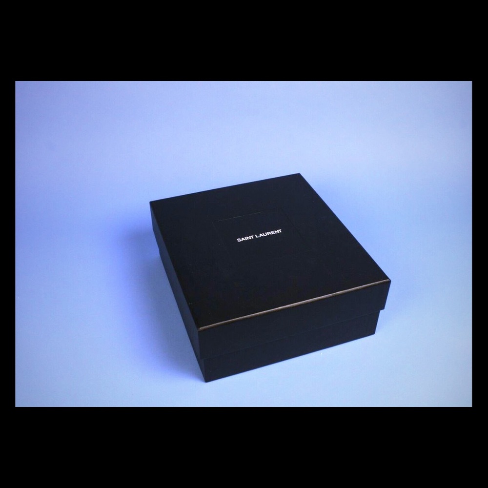 Empty Saint Laurent Black Shoe Box